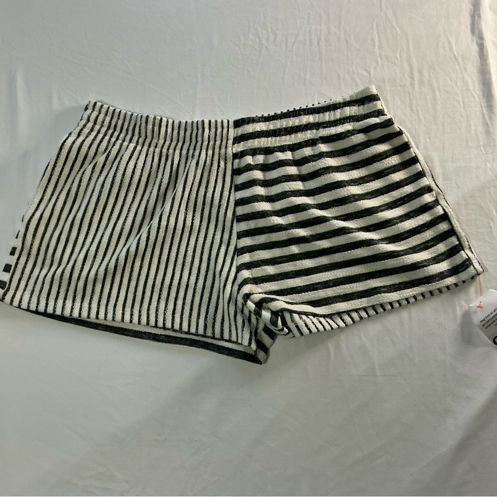 ASOS Design Striped Grey and White Women Terrycloth Shorts